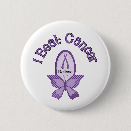 I Beat CANCER Ronde Button 5,7 Cm (Voorkant)
