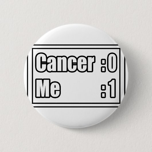 I Beat Cancer (Scorebord) Ronde Button 5,7 Cm (Voorkant)