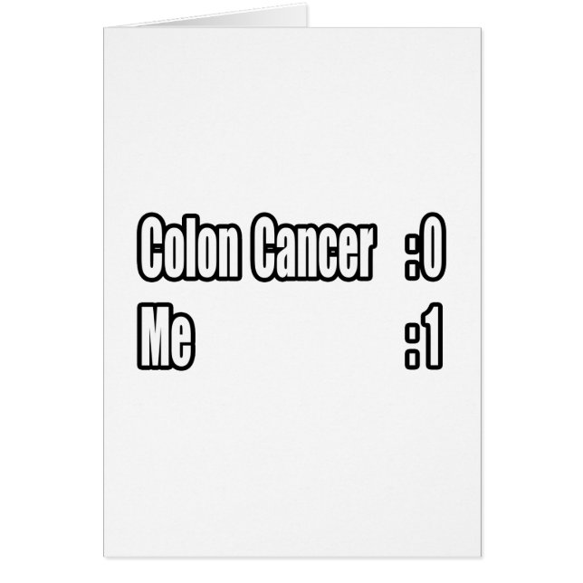 I Beat Colon Cancer (Scorebord) (Voorkant)