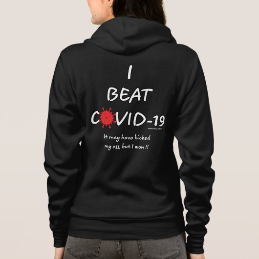 i BEAT COVID-19 Hoodie (Achterkant)