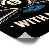 I Beat People With A Stick Billiards Ol Funny Men  Poster (Hoek)