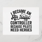 I Became An Air Traffic Controller Because Pilots Folie Feestdagen Briefkaart (Voorkant)