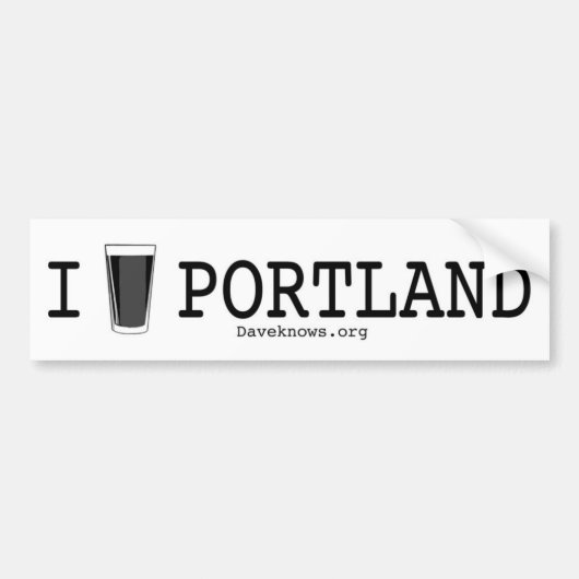 I Beer Portland Bumpersticker (Voorkant)