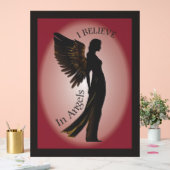 I believe in Angels Hanging wall art Acrylic Sign Acryl Bord (Huwelijk)