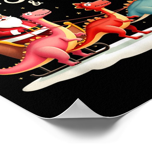 I Believe In Santa And Dinosaurs Holiday Funny Chr Poster (Hoek)