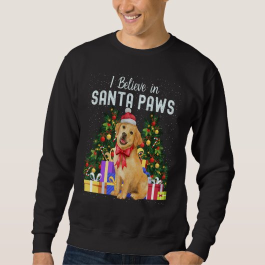 I Believe In Santa Paws   Cute Christmas Labrador  Trui (Voorkant)