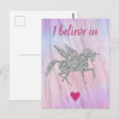 I Believe in Unicorns Briefkaart (Voorkant / Achterkant)