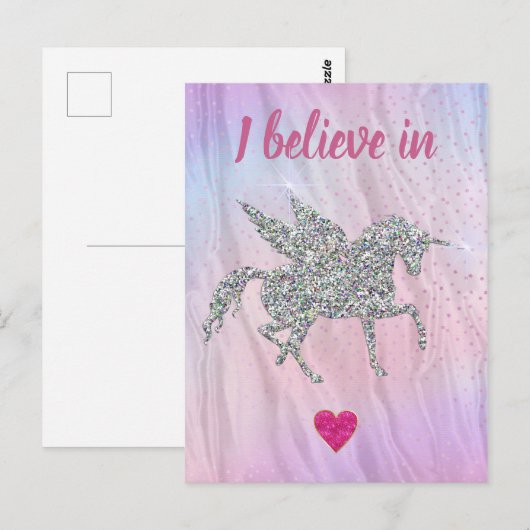 I Believe in Unicorns Briefkaart (Voorkant / Achterkant)