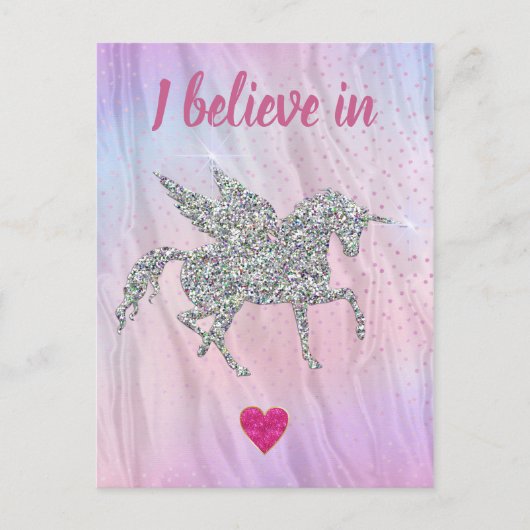 I Believe in Unicorns Briefkaart (Voorkant)