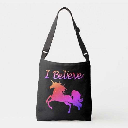 I Believe in Unicorns Crossbody Tas (Voorkant)