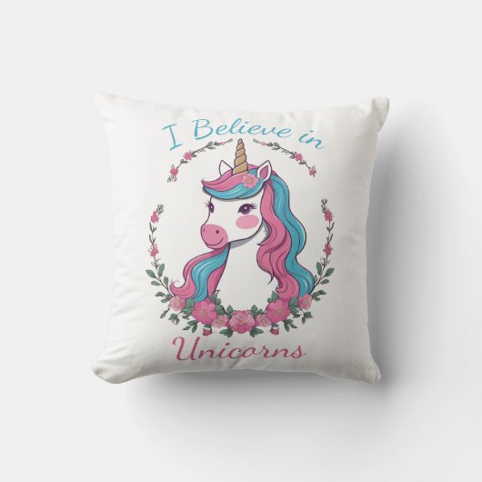 I Believe in Unicorns Kussen (Voorkant)