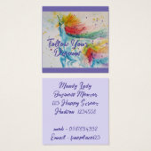 I Believe In Unicorns Rainbow Follow Your Dreams Vierkante Visitekaartjes (Voorkant /achterkant)