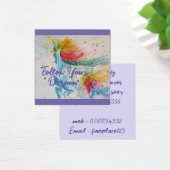 I Believe In Unicorns Rainbow Follow Your Dreams Vierkante Visitekaartjes (Bureau)