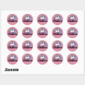 I Believe in Unicorns Ronde Sticker (Vel)