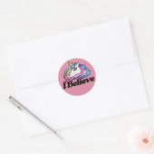 I Believe in Unicorns Ronde Sticker (Envelop)