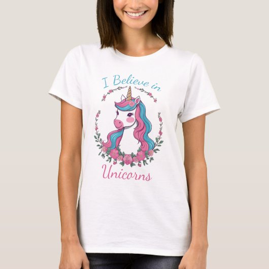 I Believe in Unicorns T-shirt (Voorkant)