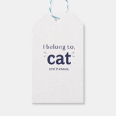 I Belong to Cat Cadeaulabel (Voorkant)