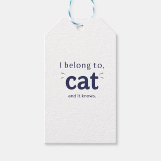 I Belong to Cat Cadeaulabel