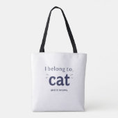 I Belong to Cat Tote Bag (Achterkant)