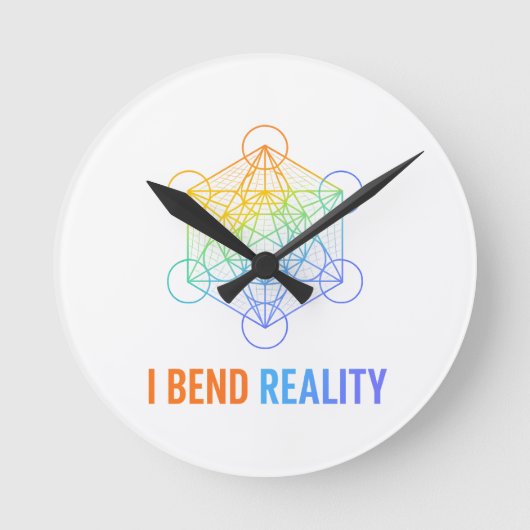 I Bend Reality – Sacred Geometry Energy Design Ronde Klok (Voorkant)