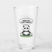 “I Bend So I Don’t Break” panda design Glas (Achterkant)