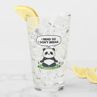 “I Bend So I Don’t Break” panda design Glas