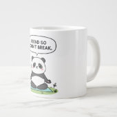 “I Bend So I Don’t Break” panda design Grote Koffiekop (Voorkant rechts)