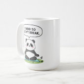 “I Bend So I Don’t Break” panda design Koffiemok (Voorkant links)