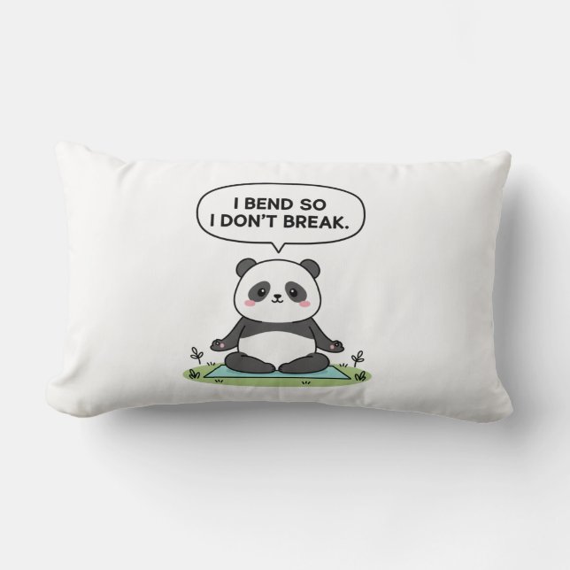 “I Bend So I Don’t Break” panda design Kussen (Voorkant)