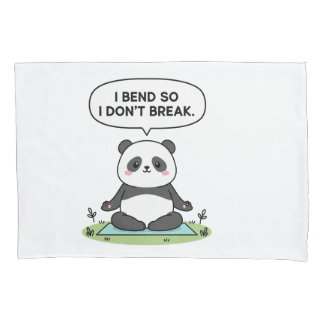 “I Bend So I Don’t Break” panda design Kussensloop