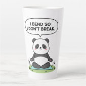 “I Bend So I Don’t Break” panda design Latte Mok (Voorkant)