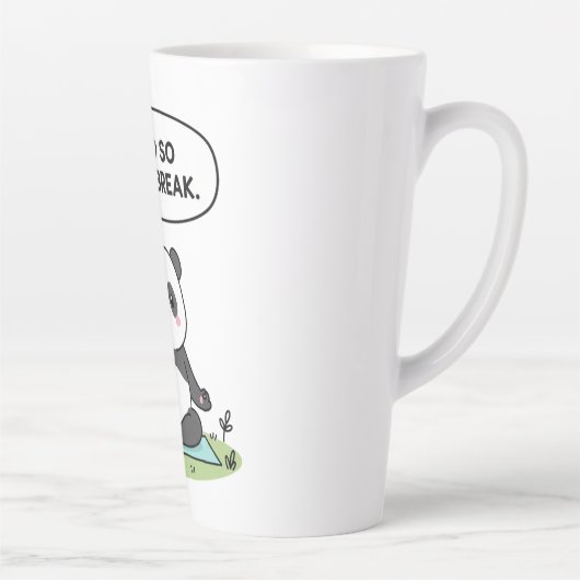 “I Bend So I Don’t Break” panda design Latte Mok (Rechts)