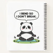 “I Bend So I Don’t Break” panda design Notitieboek (Achterkant)