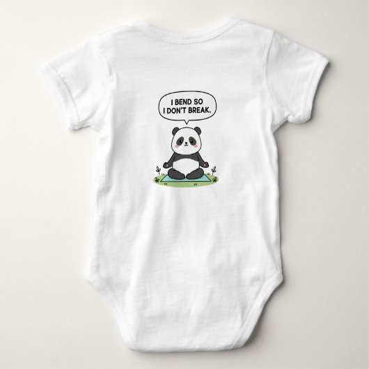 “I Bend So I Don’t Break” panda design Romper (Achterkant)