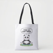 “I Bend So I Don’t Break” panda design Tote Bag (Voorkant)