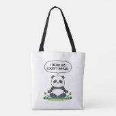 “I Bend So I Don’t Break” panda design Tote Bag (Achterkant)