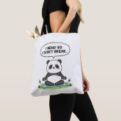 “I Bend So I Don’t Break” panda design Tote Bag (Dichtbij)