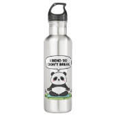 “I Bend So I Don’t Break” panda design Waterfles (Voorkant)