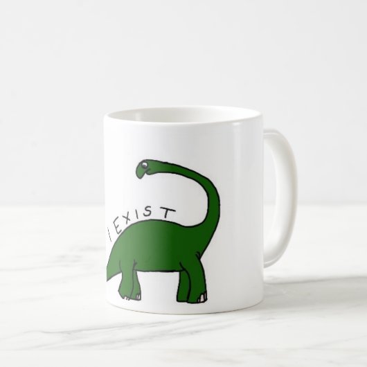 I Bestaan Brontosaurus Dinosaur Mok (Voorkant rechts)