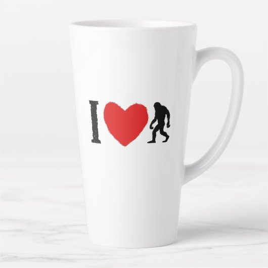 I ❤️ Bigfoot Coffee Mok – Classic Cryptid Lover's (Rechts)