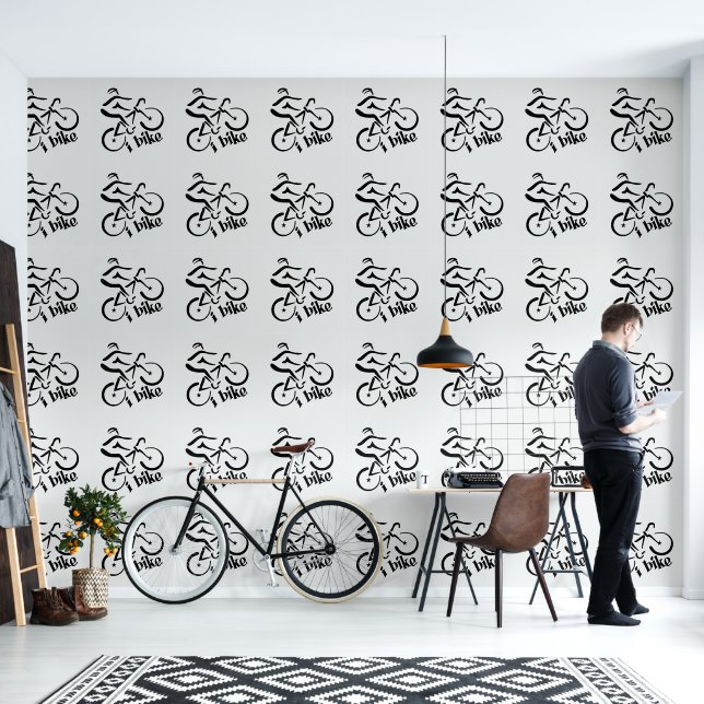 I BIKE aangepaste kleur Behang (Woonkamer)