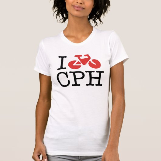 I Bike CPH Womens Shirt (Voorkant)