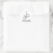 I Bike Duluth Ronde Sticker (Tas)