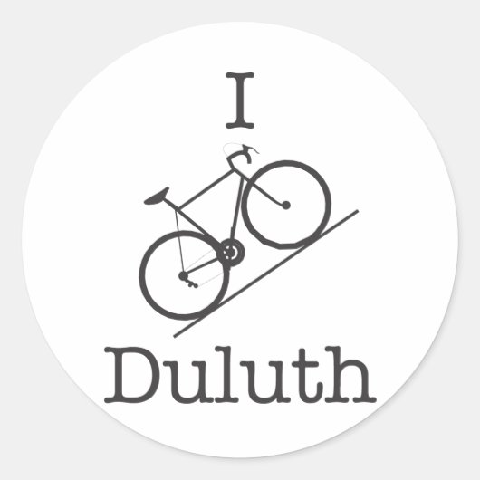 I Bike Duluth Ronde Sticker (Voorkant)
