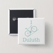 I Bike Duluth Vierkante Button 5,1 Cm (Voorkant /achterkant)