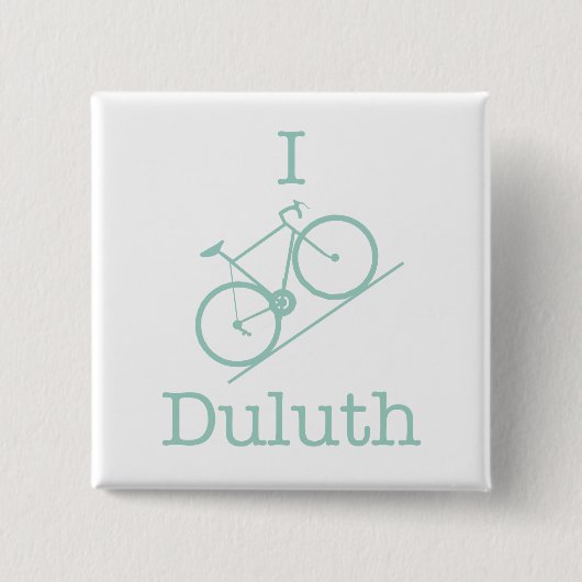 I Bike Duluth Vierkante Button 5,1 Cm (Voorkant)