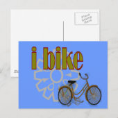 "i bike" GOLD BIKE en het ontwerp van de motor Briefkaart (Voorkant / Achterkant)
