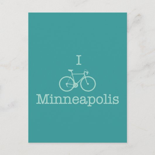 I Bike Minneapolis Briefkaart (Voorkant)