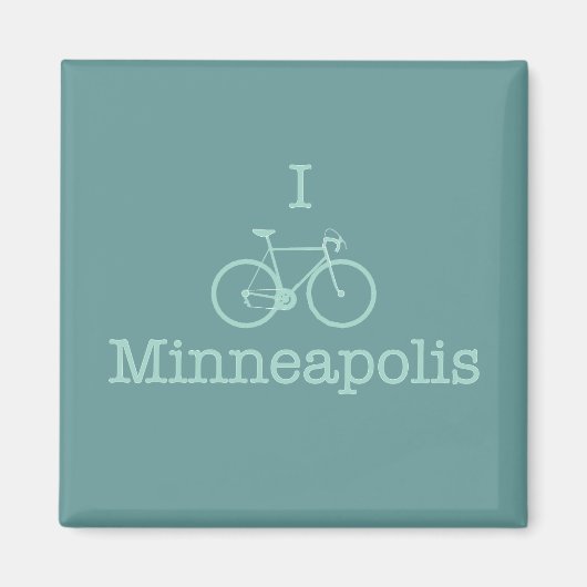 I Bike Minneapolis Magneet (Voorkant)
