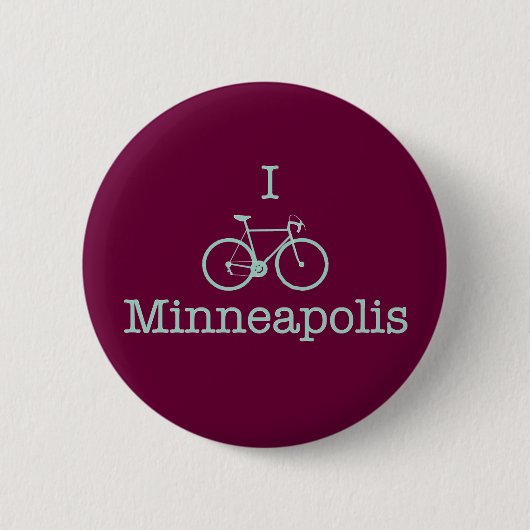 I Bike Minneapolis Ronde Button 5,7 Cm (Voorkant)
